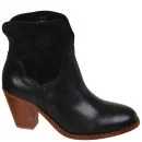H Shoes by Hudson Women's Brock Suede Heeled Cowboy Boots - Black