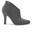 Melissa Women's Drama Pointed Toe Heeled Ankle Boots - Grey FlockMelissa Women's Drama Heeled Ankle Boots - Grey Flock Image 1