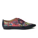 Vivienne Westwood Women's Hadie Rug Print/Patent Lace-Up Shoes - Red/Navy