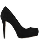 Carvela Women's Aunty Heeled Suede Court Shoes - Black