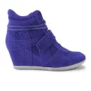 Ash Women's Bowie Suede Wedged Trainers - Royal Blue