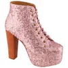 Jeffrey Campbell Women's Lita Boots- Rose Glitter - Image 1