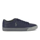 Polo Ralph Lauren Men's Harvey Soft Tumbled Leather Trainers - Newport Navy Image 1