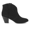 Ash Women's Jalouse Suede Heeled Ankle Boots - Black