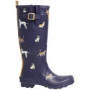 Joules Women's Welly Print Wellies - Navy Dog