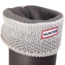 Hunter Women's Bird Eye Cuff Welly Socks - Beige/Grey
