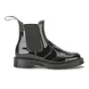 YMC Women's Solovair Patent Leather Brogue Chelsea Boots - Black - Image 1