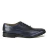 House of Hounds Men's Miller Croc Effect Leather Shoes - Navy - Image 1