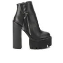 Jeffrey Campbell Women's Lynch Chunky Sole Heeled Ankle Boots - Black