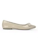 Miss KG Women's Nanette Patent Bow Front Pointed Flats - Nude