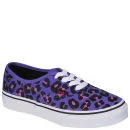 Vans Kids' Authentic Canvas Trainers - Cheetah Glitter - Purple