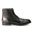 Ted Baker Men's Comptan Leather Lace-Up Boots - Black