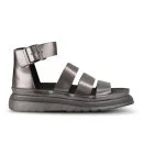 Dr. Martens Women's Clarissa Chunky Strap Patent Leather Sandals - Pewter Image 1