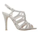 Miss KG Women's Gertrude Glitter Strappy Heeled Sandals - Silver
