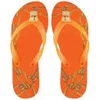 Miss Trish Women's Lock Wedged Flip Flops - Hot Orange - Image 1