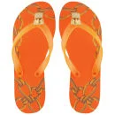 Miss Trish Women's Lock Wedged Flip Flops - Hot Orange Image 1