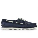 Sperry Men's A/O 3-Eye Razor Suede/Canvas Boat Shoes - Navy