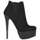 Miss KG Women's Bethany Suedette Platform Shoe Boots - Black Image 1