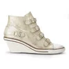 Ash Women's Genial Wedged Leather Trainers - Skin/Platine - Image 1