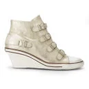 Ash Women's Genial Wedged Leather Trainers - Skin/Platine
