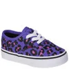 Vans Toddlers' Authentic Canvas Trainers - Cheetah Glitter - Purple - Image 1