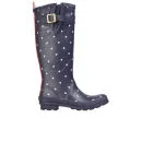 Joules Women's Welly Print Wellies - Navy Spot Image 1
