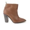 BOSS Orange Women's Evodine Pointed Toe Heeled Leather Ankle Boots - Medium Brown - Image 1