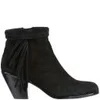 Sam Edelman Women's Louie Fringed Suede Ankle Boots - Black - Image 1
