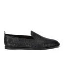 Hudson London Men's Ipanema Weave Slip on Leather Shoes - Black