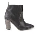 BOSS Orange Women's Evodine Pointed Toe Heeled Leather Ankle Boots - Black