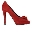 Love Moschino Women's Loveheart Platform Heels - Red Image 1