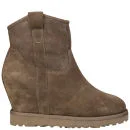 Ash Women's Yahoo Bis Suede Wedged Ankle Boots - Stone Image 1