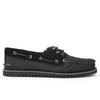 Sperry Men's A/O Razor 3-Eye Suede/Canvas Boat Shoes - Black - Image 1