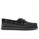 Sperry Men's A/O Razor 3-Eye Suede/Canvas Boat Shoes - Black