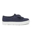 F-Troupe Women's Bow Suede Flatforms - Navy Image 1