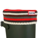 Hunter Unisex Striped Cuff Welly Socks - Multi Monochrome