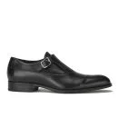 Mr. Hare Men's Bird Toe-Cap Leather Single Monk Shoes - Black