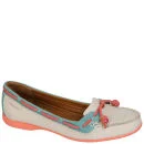 Sebago Women's Felucca Lace Boat Shoes - Ivory/Teal Blue