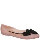 Melissa Women's Trippy Heart Pointed Ballet Pumps - Nude Contrast Image 1