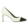 KG Kurt Geiger Women's Bebe Leather Contrast Point Toe Court Shoes - White/Black - Image 1