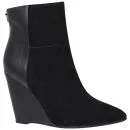 Ted Baker Women's Skovsa Suede Pointed Wedged Ankle Boots - Black
