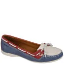 Sebago Women's Felucca Lace Boat Shoes - Blue/Red/Ivory