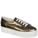 House Of Holland X Superga Women's Foxing Flatform Trainers - Gold