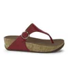 FitFlop Women's Skinny Cork Leather Sandals - Red - Image 1
