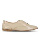 Just Ballerinas Women's Patent Lace-Up Shoes - Nude