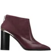 See By Chloé Women's Sienna Heeled Leather Ankle Boots - Wine - Image 1