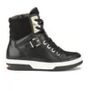 Love Moschino Women's Hardware Leather High Top Trainers - Black - Image 1