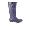 Joules Women's Welly Print Wellies - Navy Spot - Image 1