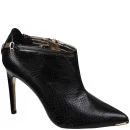 Ted Baker Women's Navlig Leather Pointed Heeled Ankle Boots - Black Snake