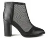 Sol Sana Women's Sonny Mesh/Leather Heeled Ankle Boots - Black - Image 1